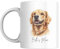 Golden Retriever Gift Mug - Goldern Retriever Dog Mum Mug - Dog Dad Mug - Personalised Gifts for Golden Retriever Owners - Golden Retriever Sketch Dog Mug - Golden Retriever Mum Gifts (Design 2)