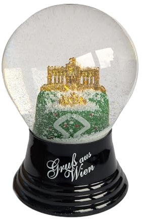 Schneekugel Echtglaskugel - Fast wie echter Schnee Motiv: Schönbrunn, 8 cm