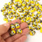 HERZONE 200pcs Glücksbiene aus Holz 15 * 12mm Selbstklebende Glücksbiene - Aufkleber zum Basteln - Glücksbringer - Bastelzubehör (Biene 12 * 15mm)