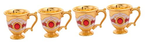ASZHQUXIUAS Vintage Chalice Goblet, Sacrifice Cup,1 Pc Drinking Glass Cup Cocktail Cup Blenders for Kitchen Reusable Tea Cup Brass Wine Goblet Sake Cup Mug Whiskey