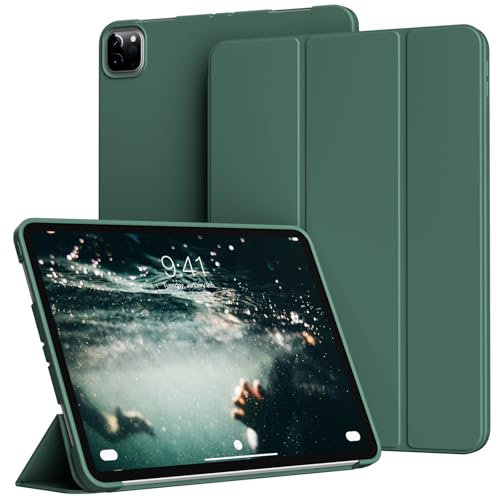 GKABXY Hülle für iPad Pro 11 Zoll 2022/2021/2020, Schlanke, Leichte, Schützende, Weiche TPU-Rückseite für iPad Pro 11 4. Generation 2022/3. Generation 2021/2. Generation 2020, Nachtgrün