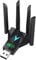 Cpolebev Adaptador USB WiFi de 1300Mbps Dongle Wi-Fi de Doble Banda 2,4G/5Ghz USB3.0 Receptor Inalámbrico de 4 Antenas 802.11AC de Alta Velocidad