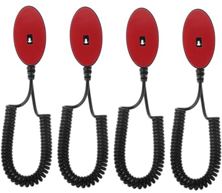 EXQUIMEUBLE 4pcs Automatic Retractable Wire Rope Tv Remote Control Tether Spring Holder Adhesive Remote Holder for Mobile Phones and Tablets Secure Attachment