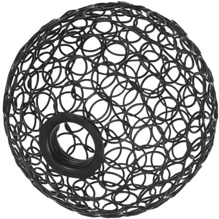 DOITOOL Vintage Drahtkugel Lampenschirm Metall Deckenlampe Für Pendelleuchten Wunderschöne Beleuchtung Für Küche Esszimmer Schlafzimmer Und Bars Schwarz