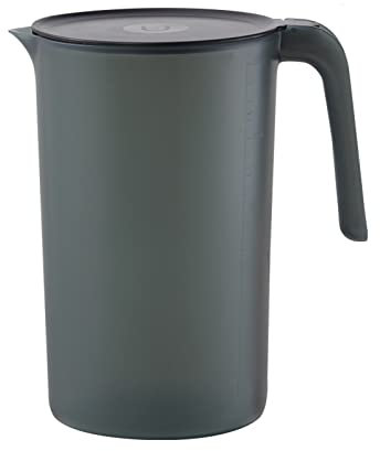 Cofee Mugs Plastic Beverage Kettle Heat Cold Water Jug Juice Pitcher with Handle Soybean Milk Juice Pot Flower Teapot Water Cup Tie Pot Big Mug (Black, One Size)