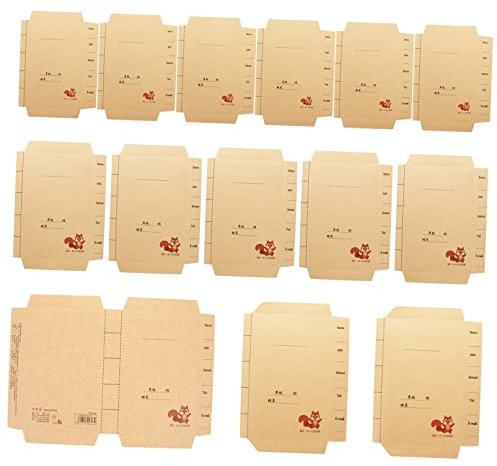 KICHOUSE 30stücke Buchabdeckung Aus Braunem Kraftpapier Buchhülle Schutzfolie Für Lehrbücher Notizbücher Planer Schulbedarf