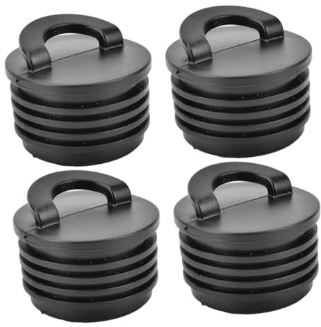Toyvian 1 Satz Kajak Ablassschraube Schlüssel Ersatz Spunde Universal- Kanu Rumpf Stecker Boote Universelle Ablassschraube Speichenstopper Kajak Teile Kajakzubehör Gummi Schwarz 4 Stück
