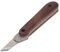 Herramienta de Corte de Cuero, Cuchillo Artesanal para Cortar Cuero con Hoja de Acero Inoxidable 304 y de Madera de Nogal Negro para Manualidades en Cuero