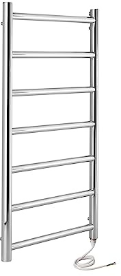 Manissa Selby Electric Heated Towel Rail Stainless Steel 400 W x 800 H