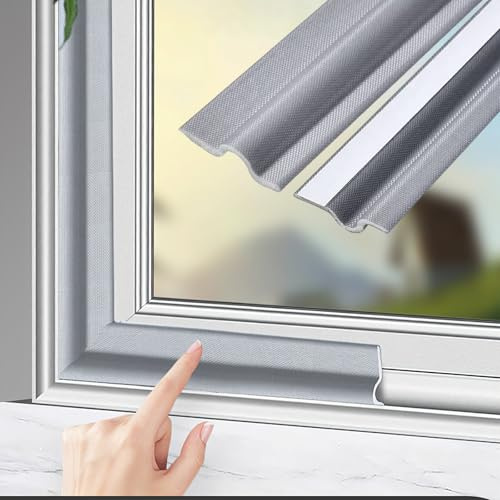 300CM Fensterdichtung Zugluftstopper Fenster Dichtungsband Selbstklebend | Von Spalten 2-7.5 mm, Fenster Abdichten Innen Zugluft, Fensterdichtungsband Für Kollision Siegel Schalldämmung Zugluft, Grau