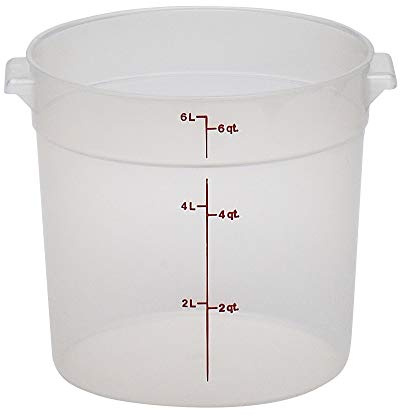 Cambro (RFS6PP190) 6 qt Round Polypropylene Food Storage Container - Camwear®