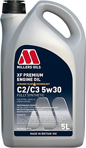 Millers Oils XF Premium C2/C3 5w-30 Fully Synthetic Engine Oil 5 Litres