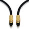 IBRA Optical Cable(1.5M) 24K Gold - Plated Optical Digital Audio Cable Toslink Lead - Premium Black