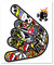 4R Quattroerre.it 6120 Sticker Bomb Aufkleber Hand Telefon, 10 x 12 cm