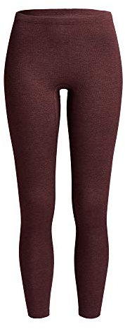 Conta Thermo Lange Hose, Damenleggings mit natürlicher Baumwolle, wärmeisolierende Thermo-Leggings, Lange Unterwäsche, Farbe: Burgund Melange, Größen: 36/XS - 50/4XL