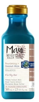 Maui Moisture Nourishing Coconut Milk & Aloe vera Shampoo (385 ml), feuchtigkeitsspendendes Anti Frizz Shampoo, Haarpflege Locken Shampoo mit cremiger Kokosmilch für trockenes & krauses Haar