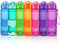 ZOUNICH Trinkflasche Sport BPA frei Kunststoff Sporttrinkflaschen für Kinder Schule, Joggen, Fahrrad, öffnen mit Einer Hand Trinkflaschen Filter, Lila, 32oz/1000ml