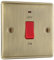BG Electrical Cooker Control Switch Unit with LED Power Indicator, Single Plate, Double Pole, Nexus Metal, Antique Brass, 45A, NAB74