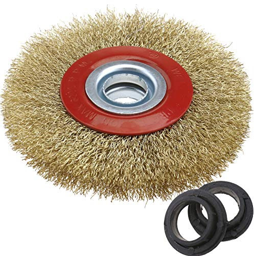 Drahtbürsten Schleifbürsten 125mm für Einhand Winkelschleifer Stahldraht, ideal zum Entrosten