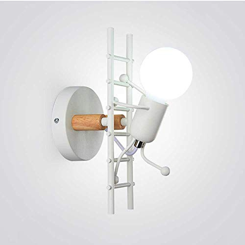Chao Zan Holz Innen Wandleuchten,kreative Persönlichkeit kurzer Aufstieg Treppe Wandleuchte, geeignet for Kinder im Wohnzimmer/Schlafzimmer/Hotel/Club/Bar/Café