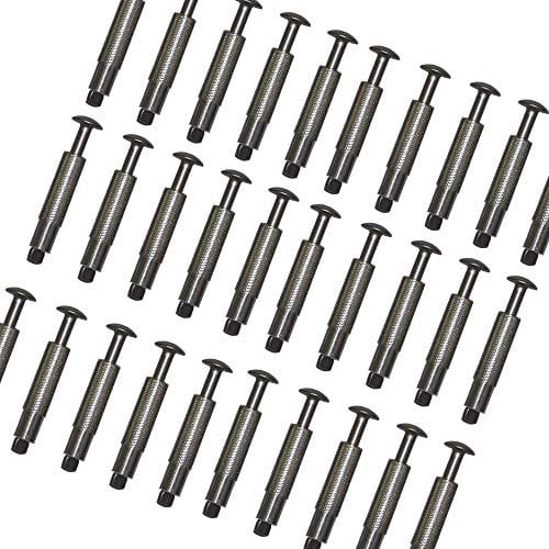 PisciHogar Tornillo de Anclaje para Lona, cobertor de Piscina. 100% INOX (Acero-Aluminio) y escamoteable MONOBLOC. Pack de: (30 Uds)