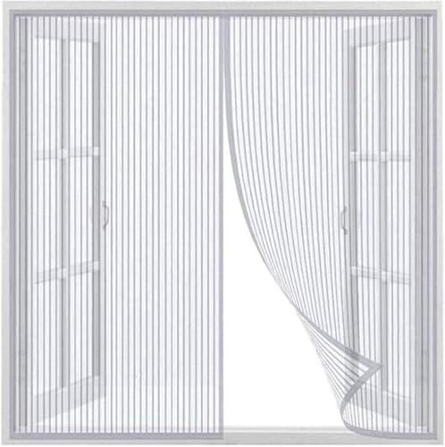 Tenda Zanzariera Finestra,Tenda zanzariera per Porta, Mantiene Stanza Traspirante per Porte e finestre,Bianco,120x140cm