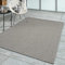 the carpet Mistra - robuster Teppich, modern, langlebig und pflegeleicht, In- und Outdoor, Wohnzimmer, ideal für Küche, Flur und Wintergarten, flachgewebt, Grau, 60 x 110 cm