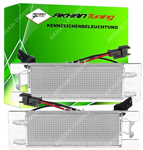 akhan KB19 - Fehlerfrei Kennzeichenbeleuchtung, Nummerschildbeleuchtung Kompatibel mit Adam, Ampera, Astra H, J, K, Corsa C, D, E