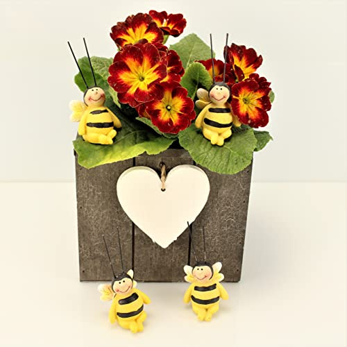 OF Gartenfiguren süsse Bienen Lilli im Set für außen - Deko Figuren Tiere Biene groß (4er Set Klein)