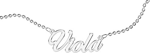 Collana Acciaio Inossidabile Donna con Scritta Nome Personalizzata – Catena Acciaio Inox Elegante con Ciondolo Personalizzato – Idee Regalo Ragazza Uniche - Viola