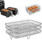 Ninja Dual Zone Air Fryer Rack, 304 Stainless Steel Multi-Layer Stackable Dehydrator Rack, Accessories for Ninja Air Fryer AF300UK/AF400UK