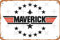 Yzixulet Maverick – Distressed (gealtert) Leinwanddruck Vintage 20,3 x 30,5 cm Metall Blechschild Lustige Männerhöhle Dekor