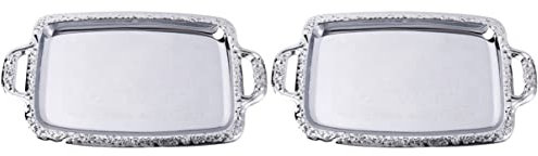 1pezzi Vassoio Decorativo in Metallo Per Servire Cibo Vassoio Da Tavola Elegante Per Cucina E Sala Da Pranzo Stile Vintage E Materiale Sicuro