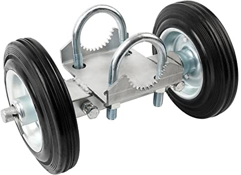 Heavy-Duty Steel Gate Wheel 6 Rubber Rolling Carrier for Driveway Chain Link Fence Parts Metal Tube Gates and More, Pack of 1