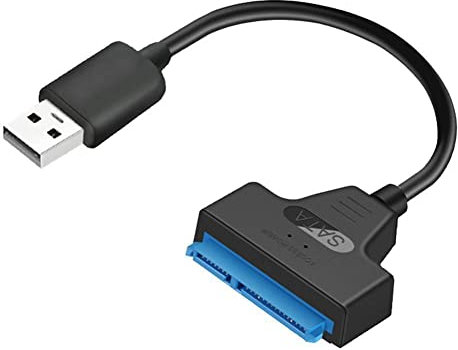 Xingdianfu USB 2.0 zu SATA Adapter Konverter Kabel für 2,5 SATA Externe HDD SSD Festplatte 22 Pin Sata III-Kabel
