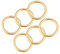 QUARKZMAN 6Stk 20mm Metall O Ringe x Geschweißte Zinklegierung Ring Schnallen für Hardware Sortierung Gurt Schlaufen Schließe, [Goldton]