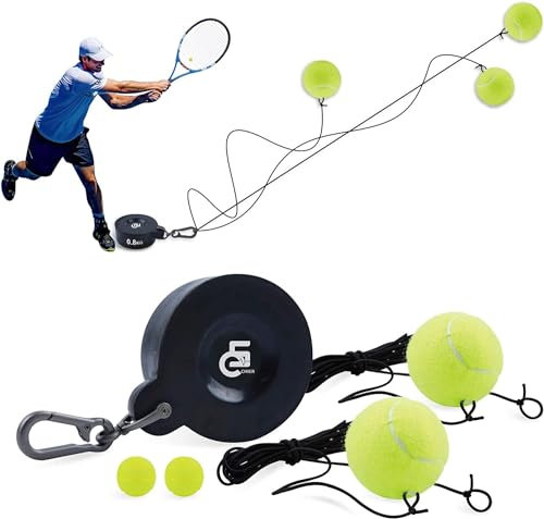 Generisch GS Chier Solo Tennis Trainer Rebound Ball Set,Tennis Trainingsgerät für Draußen oder, Tennistrainer Mobil für Kinder & Erwachsene,Tennis Practice Equipment