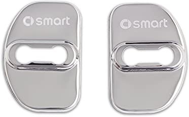 BRALEM 2 Pezzi Auto Coperchio Serratura Portiera per Smart 453 451 450 Fortwo Forfour, Antiruggine Anti Corrosivo Copri Serrature Portiere Coperture Protettive Accessori Protezione Interni