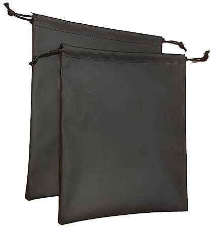 Headphone Storage Bag Headset Drawstring Pouch PU Leather Earphone Carrying Bag Waterproof 2 Pack