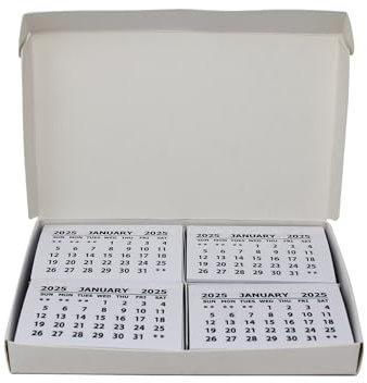 Bright Ideas 2025 Calendar Tabs Insert for Office Planning, School Crafts. Ideal for the Workplace or Classroom Calendar Tear Off – Each Page 1 Month – Pack of 50 mini- Calendar Tabs