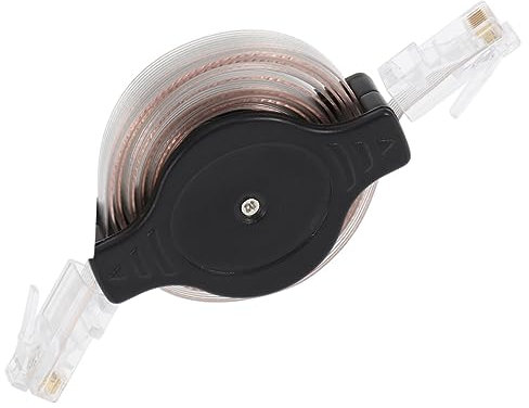 Mikikit Cavo Ethernet Esterno Cavo Crossover Cavo Ethernet Lungo Cavo Ethernet Intrecciato in Nylon Cavo Incrociato Cavo Lan Retrattile Connettore Del Cavo Ethernet Maglione Computer Rj45