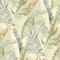 Belgravia Decor Sarika Green Gold Wallpaper 1601 - Tropical Jungle Palm Leaf