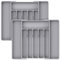 Lifewit Range Couverts, Plateau d'Ustensiles Extensible pour Tiroir, Organisateur de Tiroir Réglable pour la Cuisine, Rangement Compact en Plastique pour contenir des Cuillères, Paquet de 2, Gris