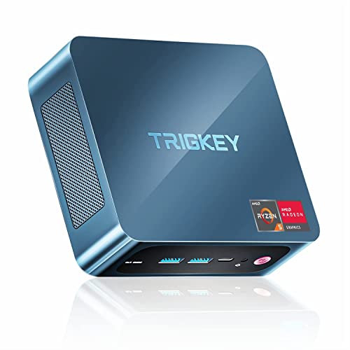 TRIGKEY Mini PC Ryzen 5 AMD R5 5560U 6C/12T 16G DDR4 1TB M.2 NVME SSD S5 Mini Computer, Supporta HDMI+DP+Type-C 4K@60Hz UHD Graphics, Wi-FI 6, BT 5.2, USB 3.2