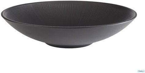 APS 85062 Schale NERO, Ø 30 cm, Höhe 7 cm, Melamin, schwarz, 2,2 Liter