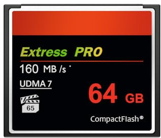 GYWY 64GB CompactFlash Memory Card UDMA Speed Up to 160MB/s Camera CF Card.for Professional Photographer Enthusiast