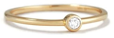 Aotiwe Pärchen Ringe, Ringe Damen Kleine Größe Eingelegter Einzelner Zirkon Gold 925 Silber Größe 52 (16.6)