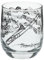 Glas mit Instrumenten und musikalischen Motiven, schwarzer Druck (Posaune), 200 ml