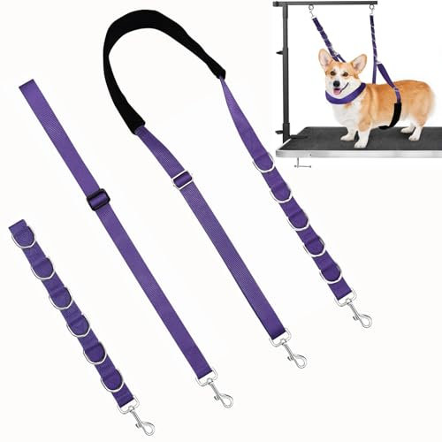 ASOCEA Hundepflege Bauchgurt Band Verstellbare Nylon-Schlinge für Haustiere zum Baden Verlängerung für Hundefrisör Grooming Tisch Arm Zubehör für Kleine Mittlere Hunde Katzen Haare Schneiden Trimmen