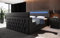 Luxusbetten24 Boxspringbett Sonino mit TV Lift, RGB und Stauraum 140x200 Schwarz H3 (70-100kg)